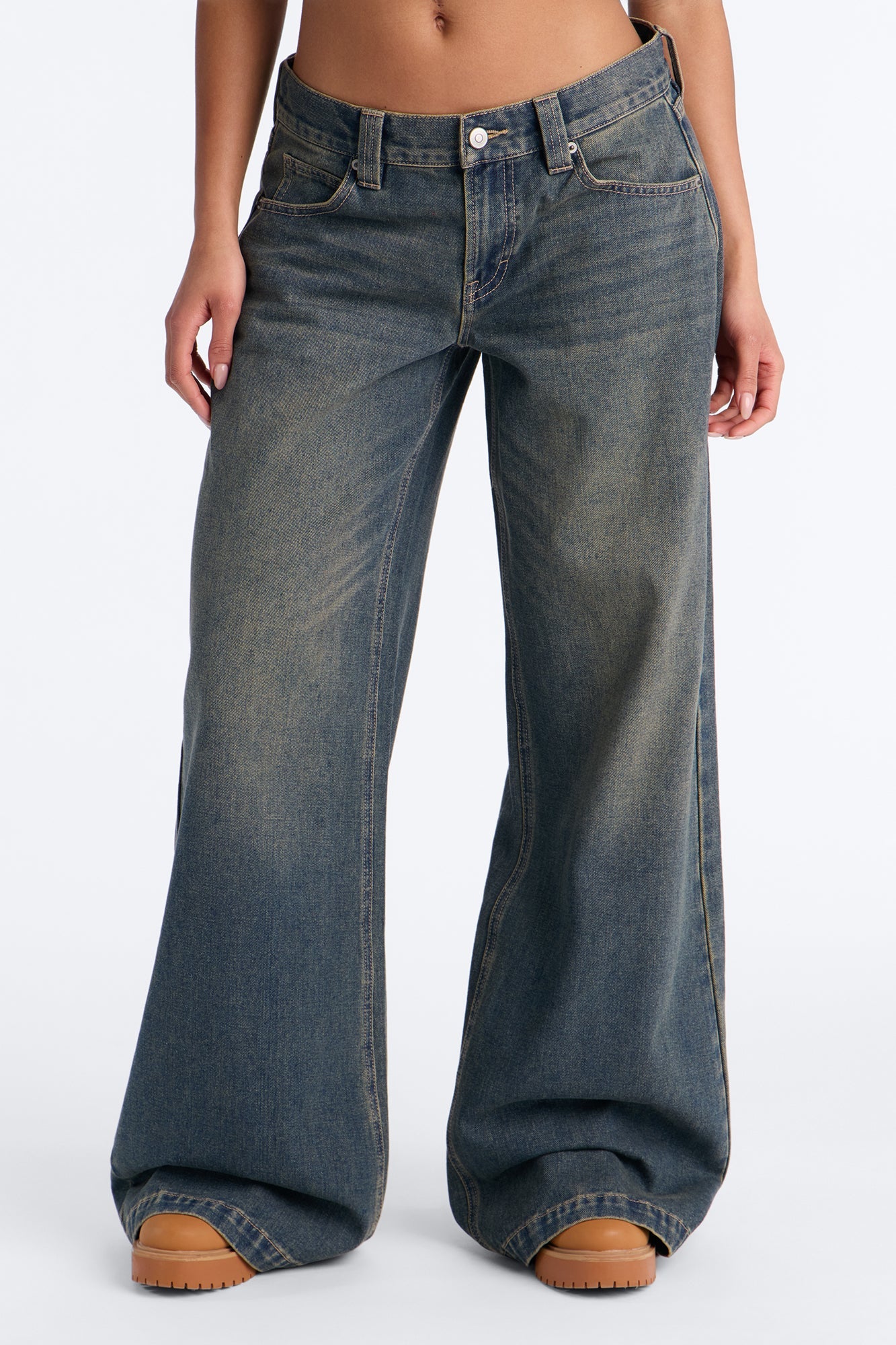 After Hours Low Rise Baggy Jeans - Dark Wash.