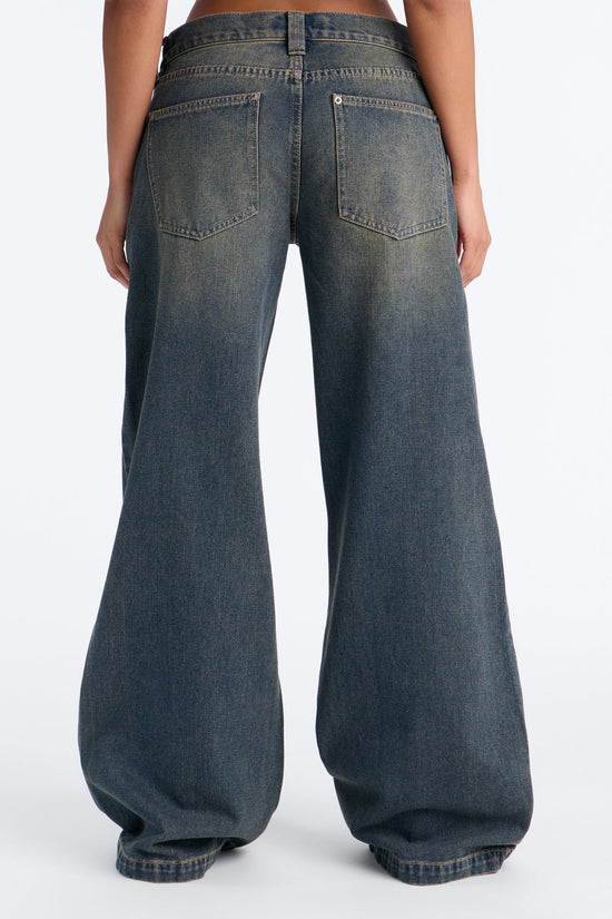 After Hours Low Rise Baggy Jeans - Dark Wash.