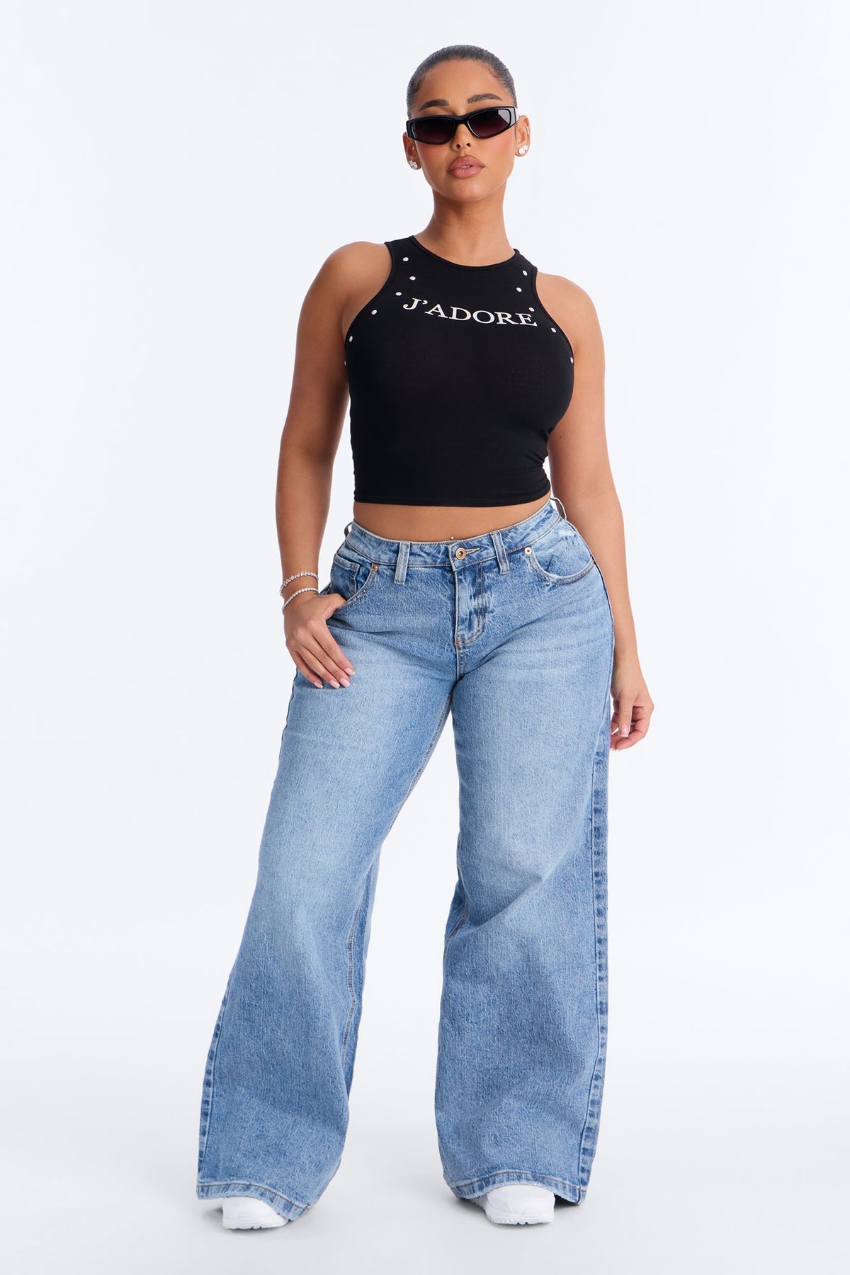 J'adore Studded Tank Top - Black.