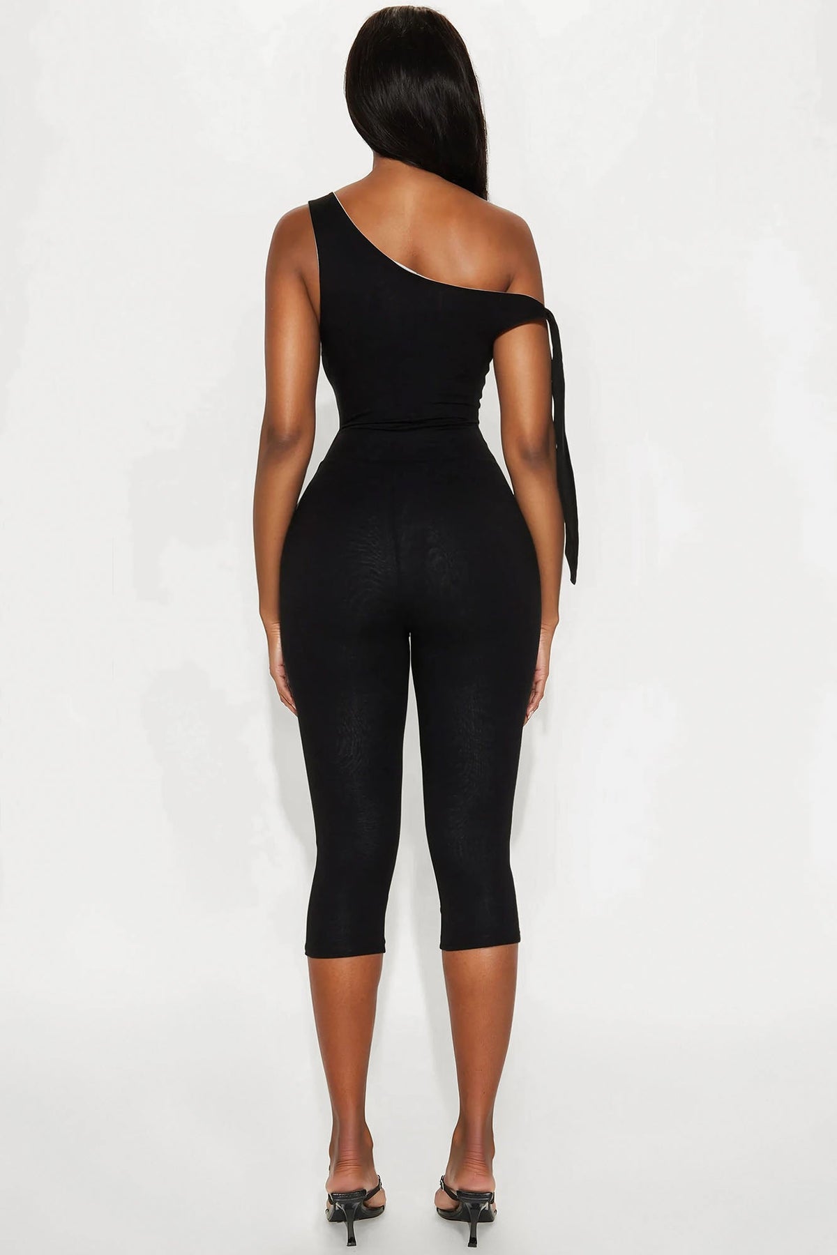 Sweet Like Candy Capri Jumpsuit - Black.