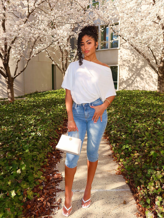 San Diego Skinny Capri Jeans - Light Wash.