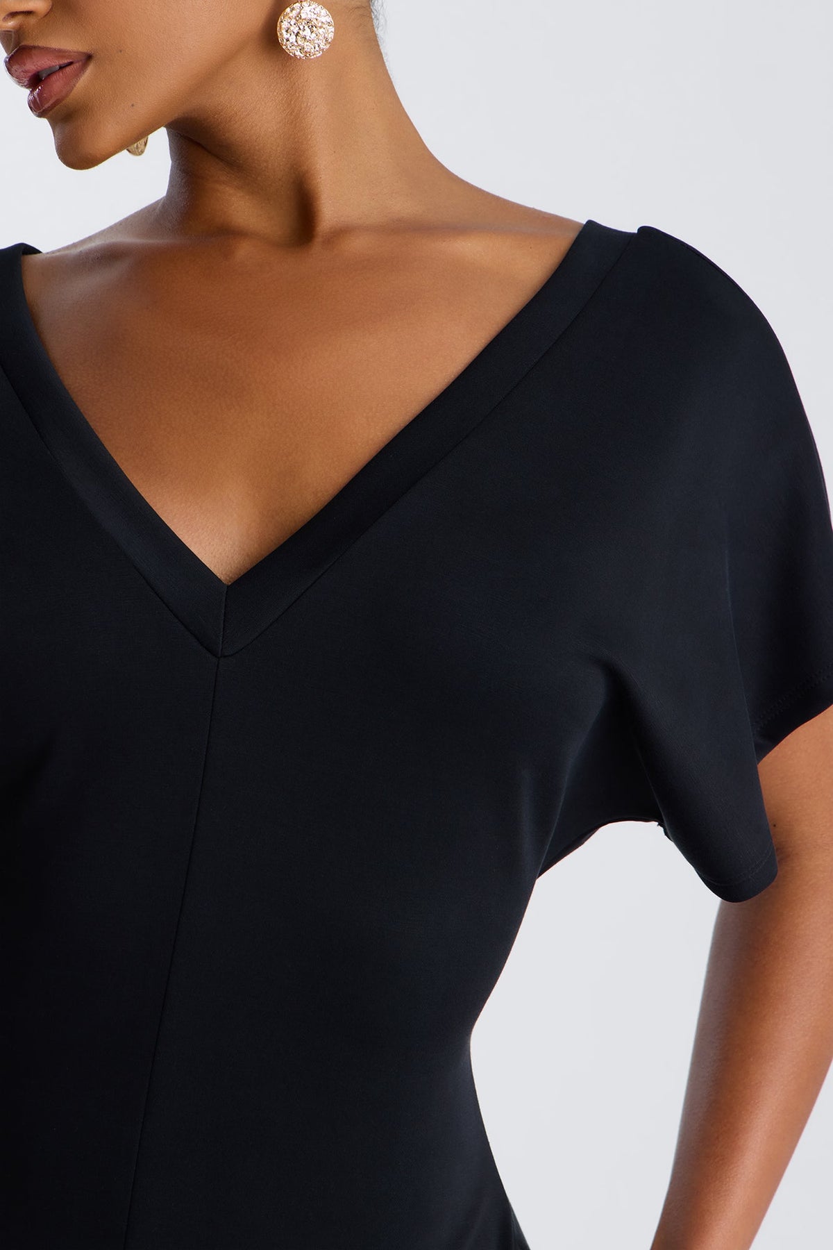 Let's Relax Barrel Wide Leg Jumpsuit - Black.