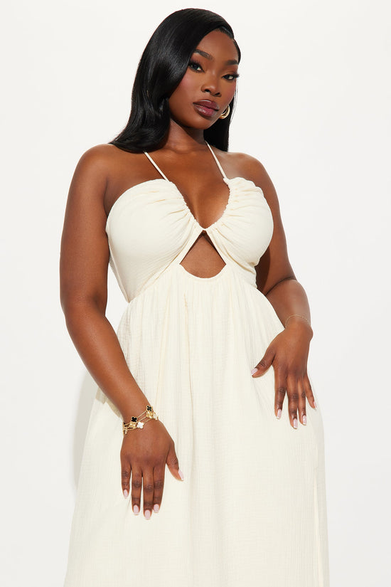 Sierra Gauze Maxi Dress - Cream.