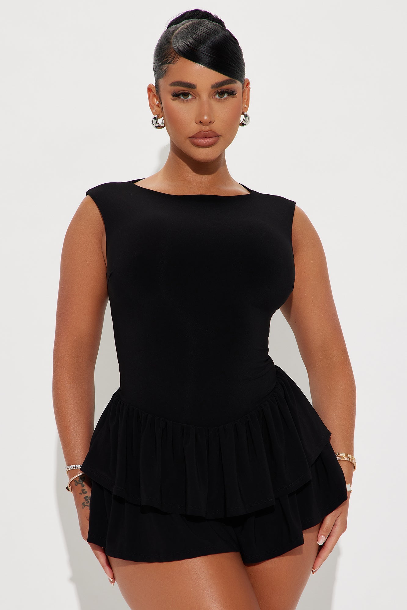 Just A Girl Romper - Black.