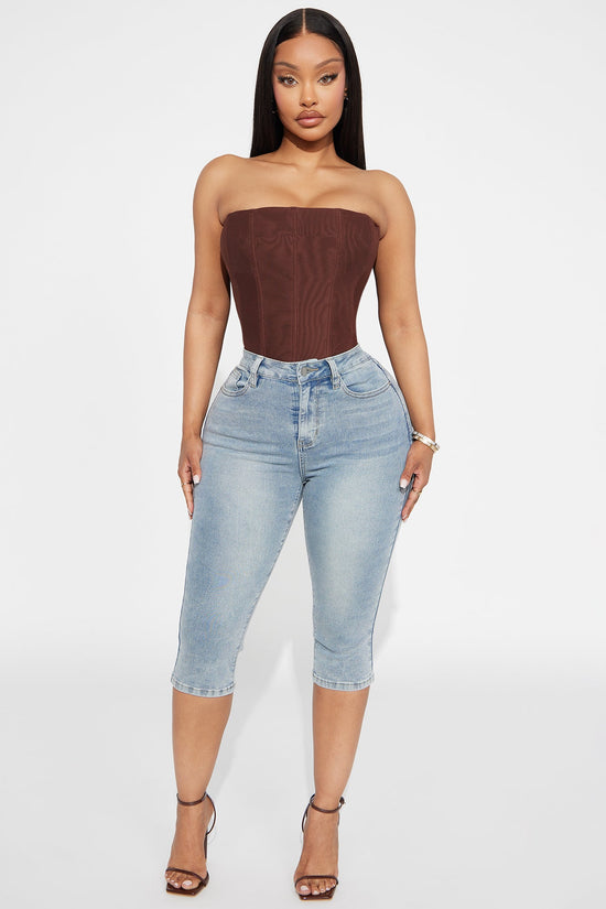 San Diego Skinny Capri Jeans - Light Wash.
