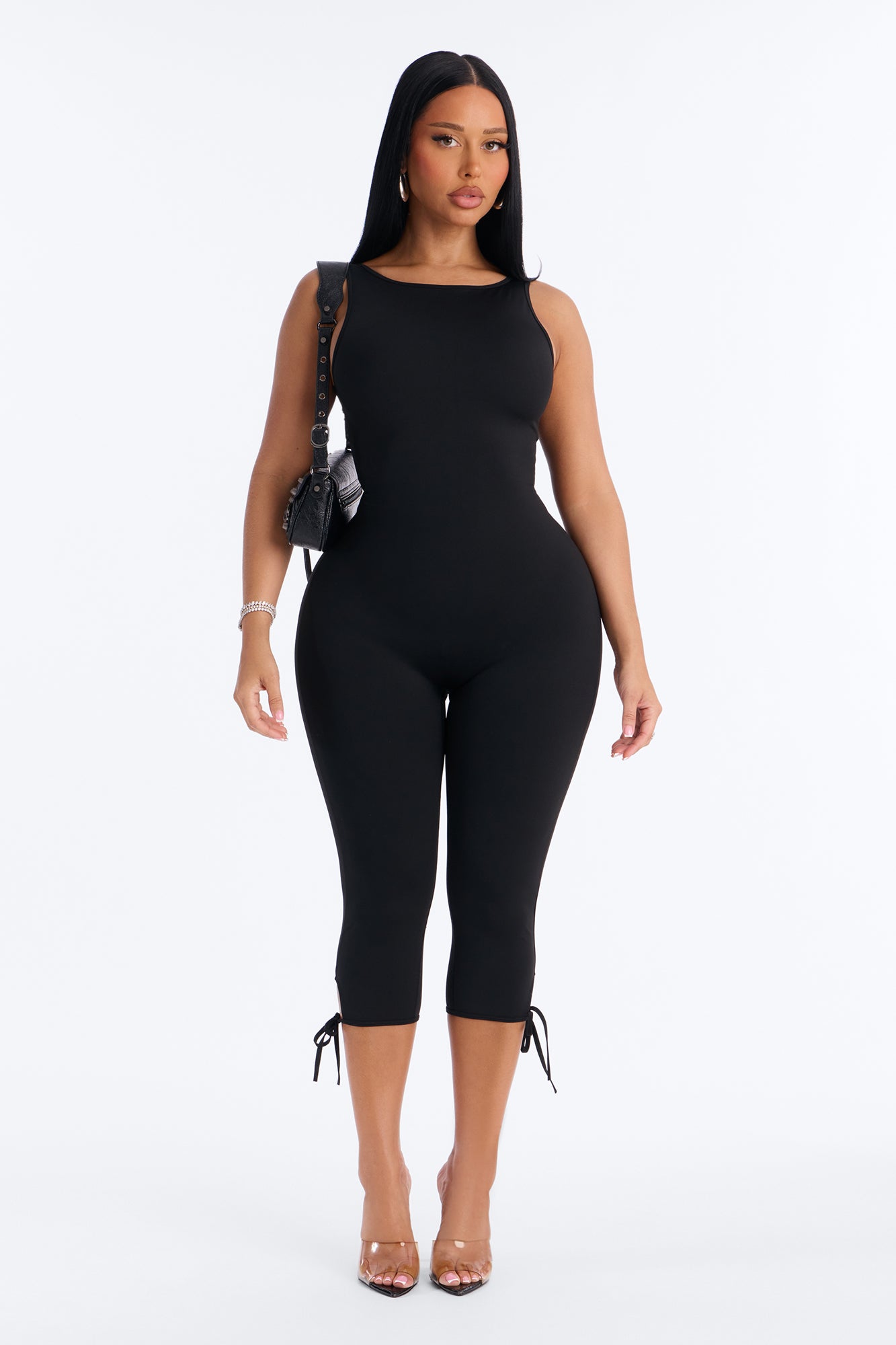 Pilates Body Capri Jumpsuit - Black.