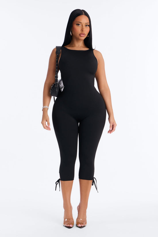 Pilates Body Capri Jumpsuit - Black.