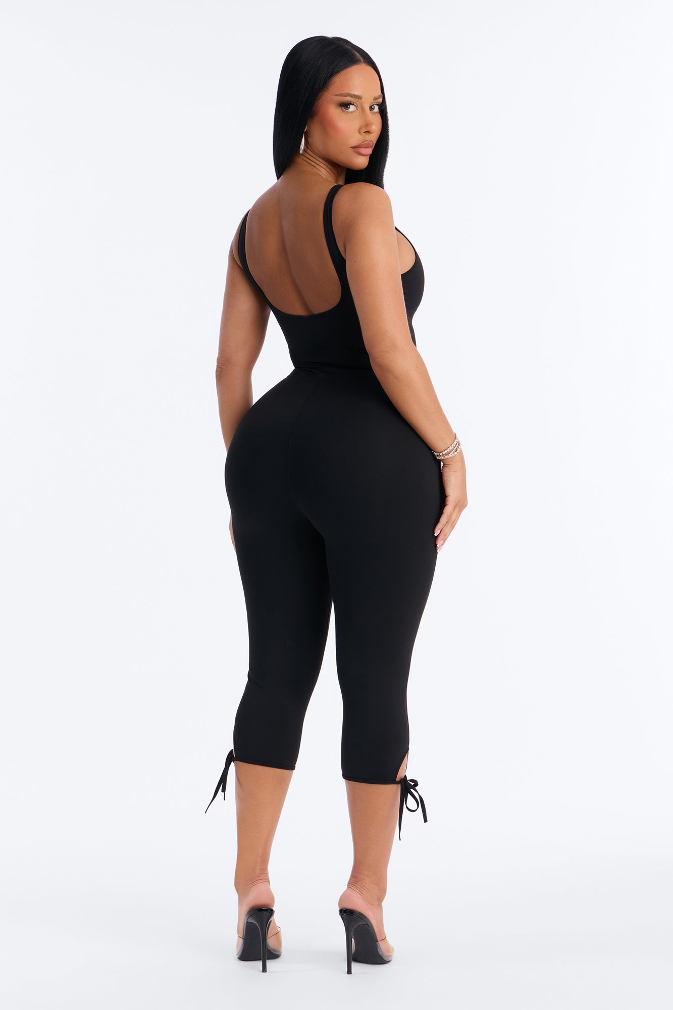 Pilates Body Capri Jumpsuit - Black.