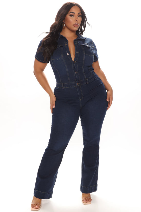 Day Dreaming Denim Jumpsuit - Denim.