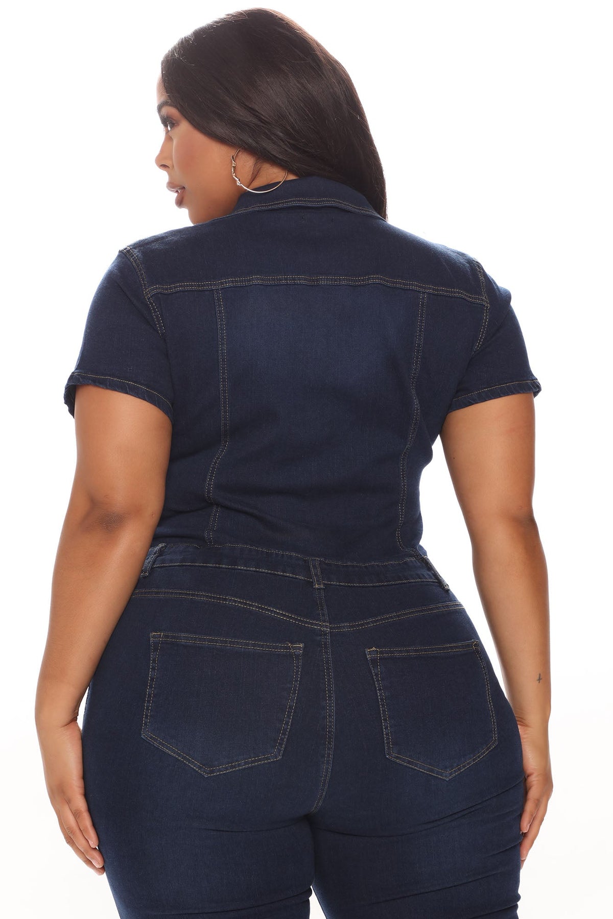 Day Dreaming Denim Jumpsuit - Denim.