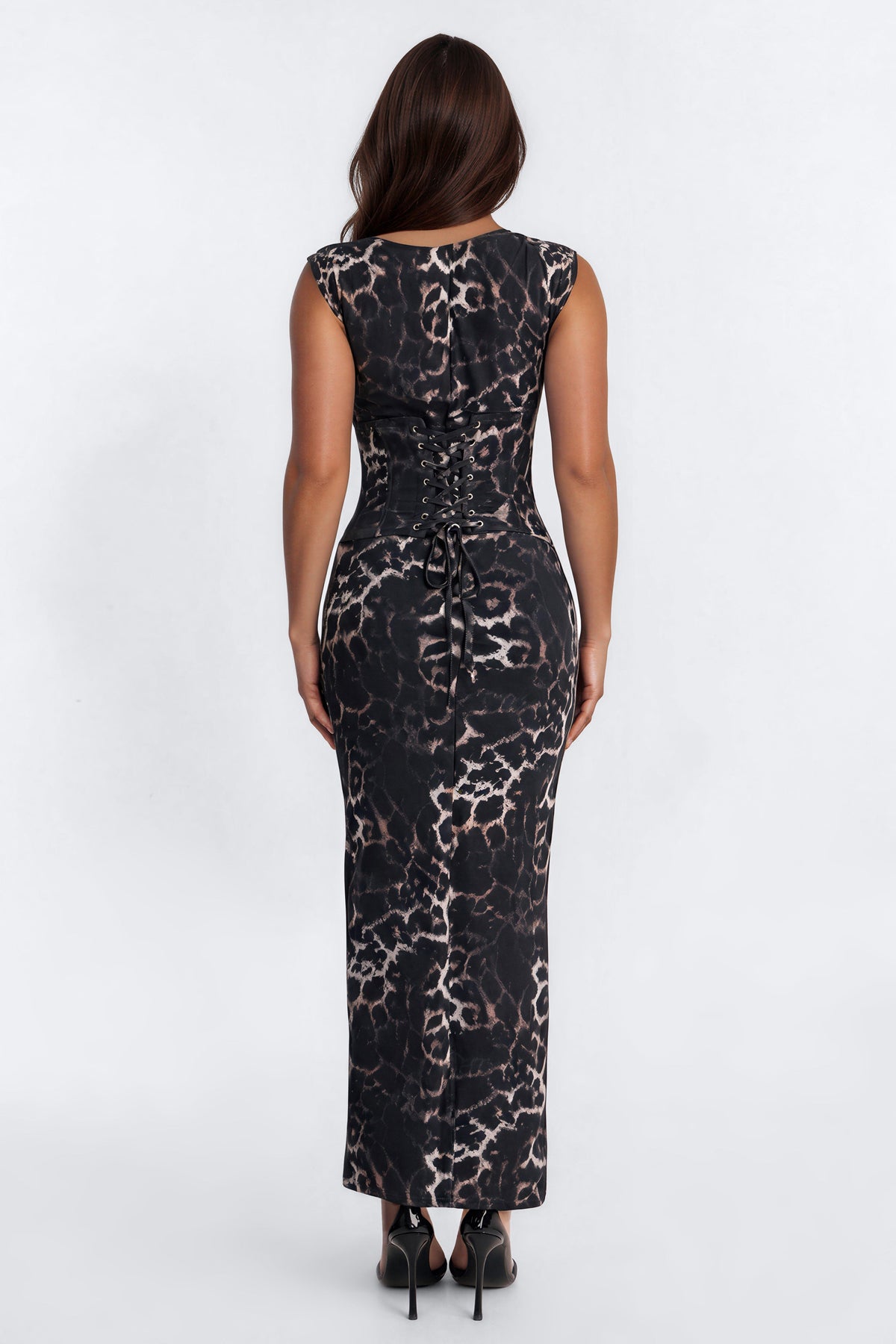 Dinner Date Corset Maxi Dress Set - Black/combo.