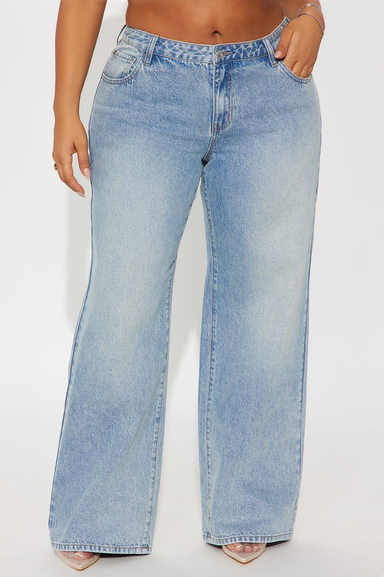 Westside Low Rise Wide Leg Jean - Light Wash.