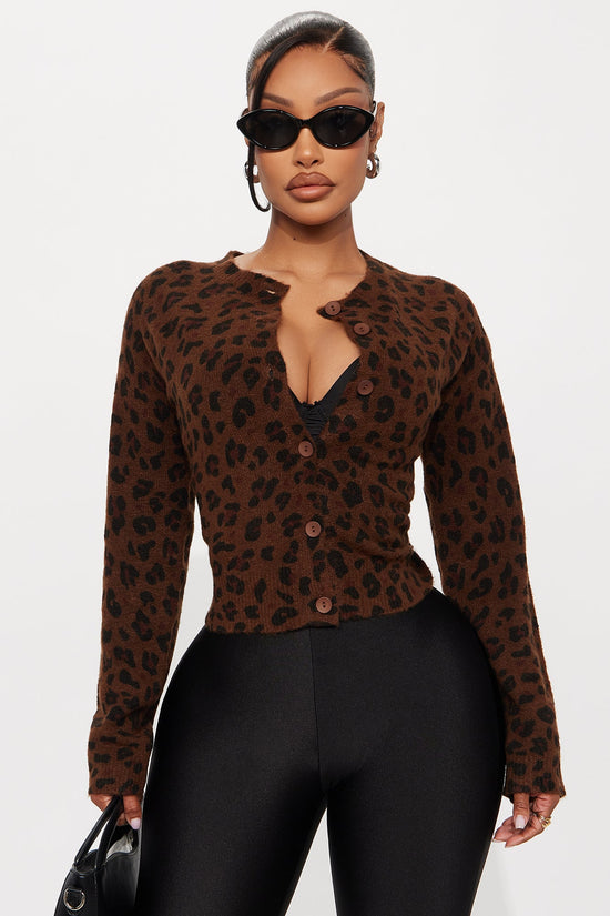 Born Wild Leopard Cardigan - Brown Combo.