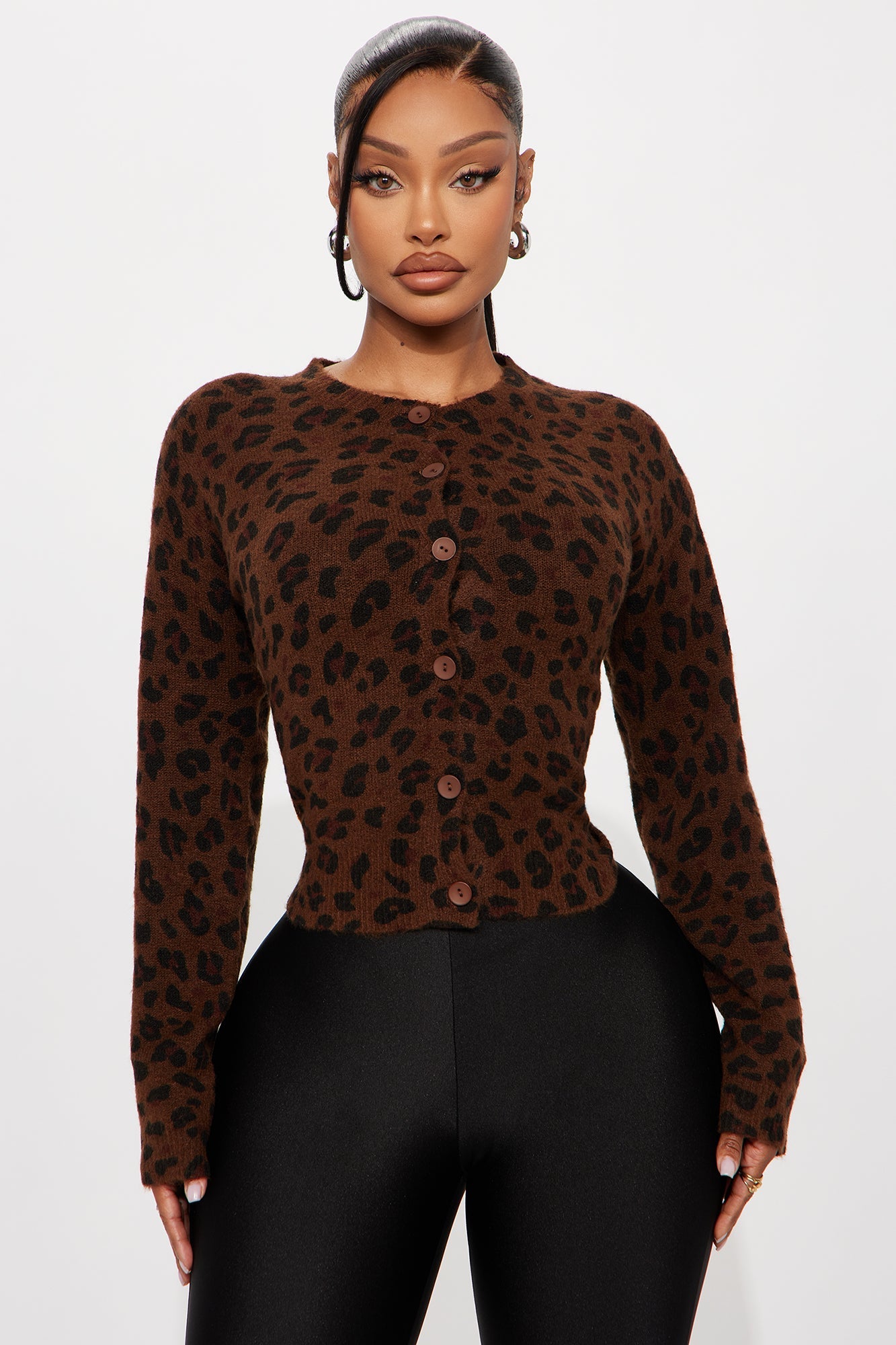 Born Wild Leopard Cardigan - Brown Combo.
