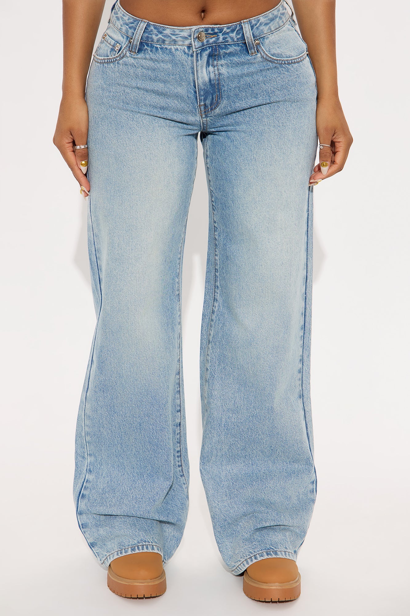 Westside Low Rise Wide Leg Jean - Light Wash.
