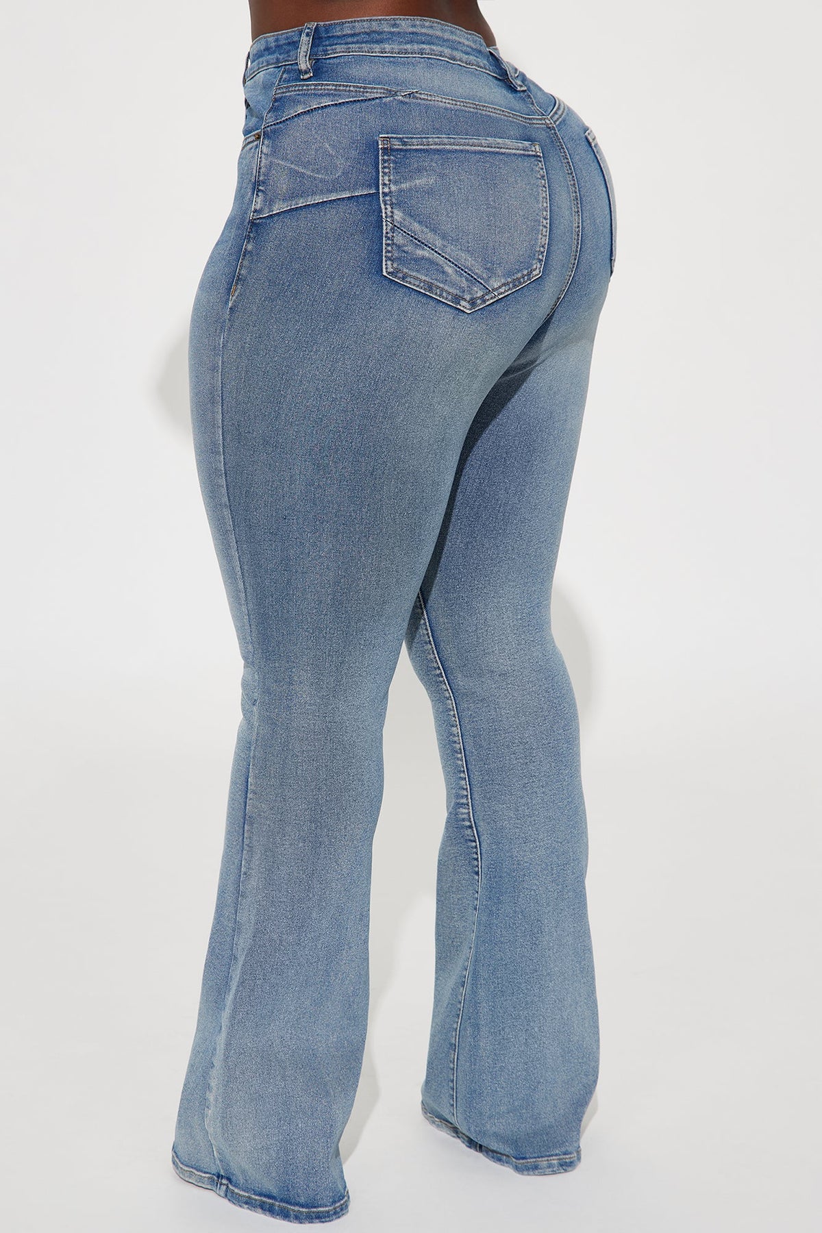 Gemma Sculpting Stretch Flare Jeans - Vintage Wash.