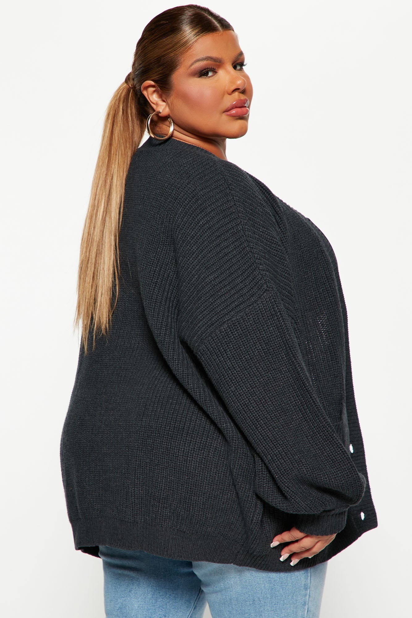 Be My Boyfriend Cardigan - Charcoal.