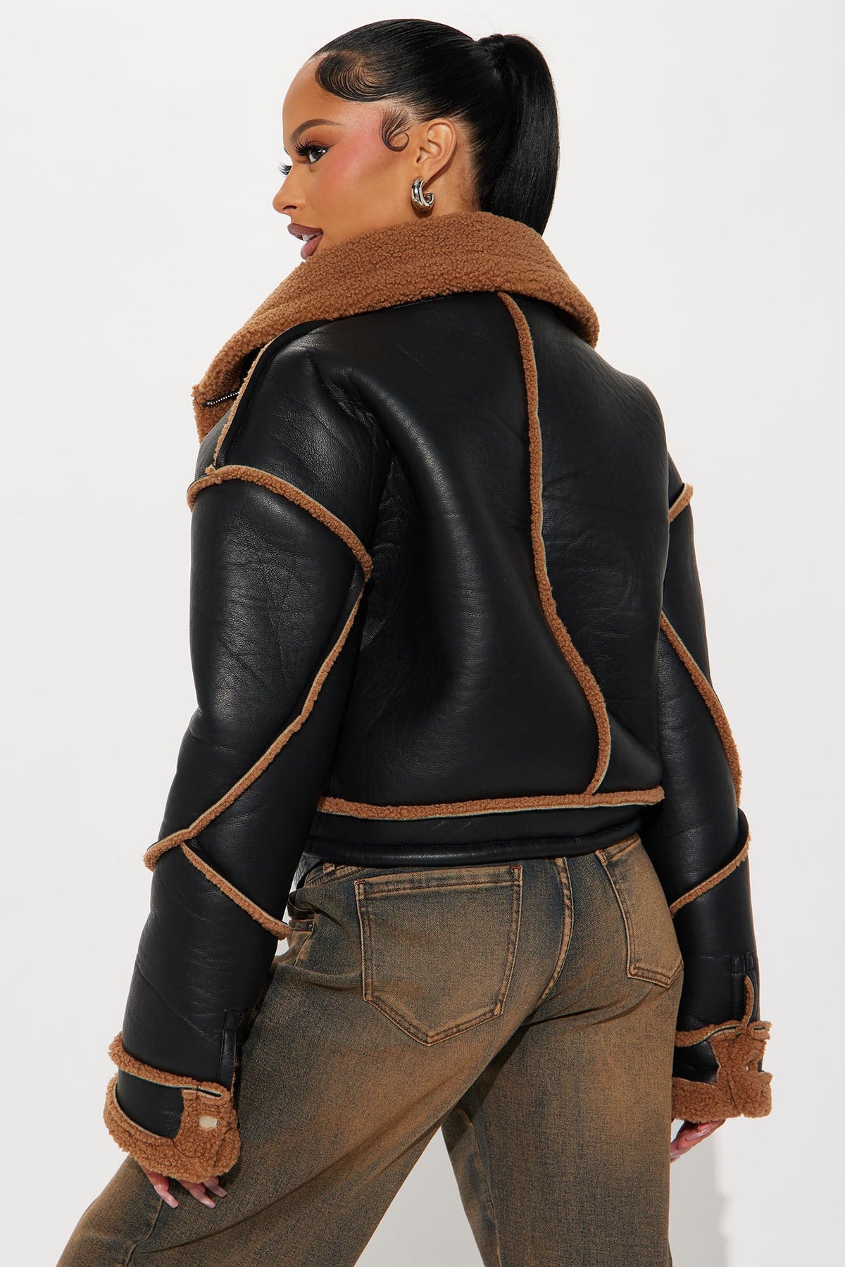 Out and About Shearling Jacket - Black.