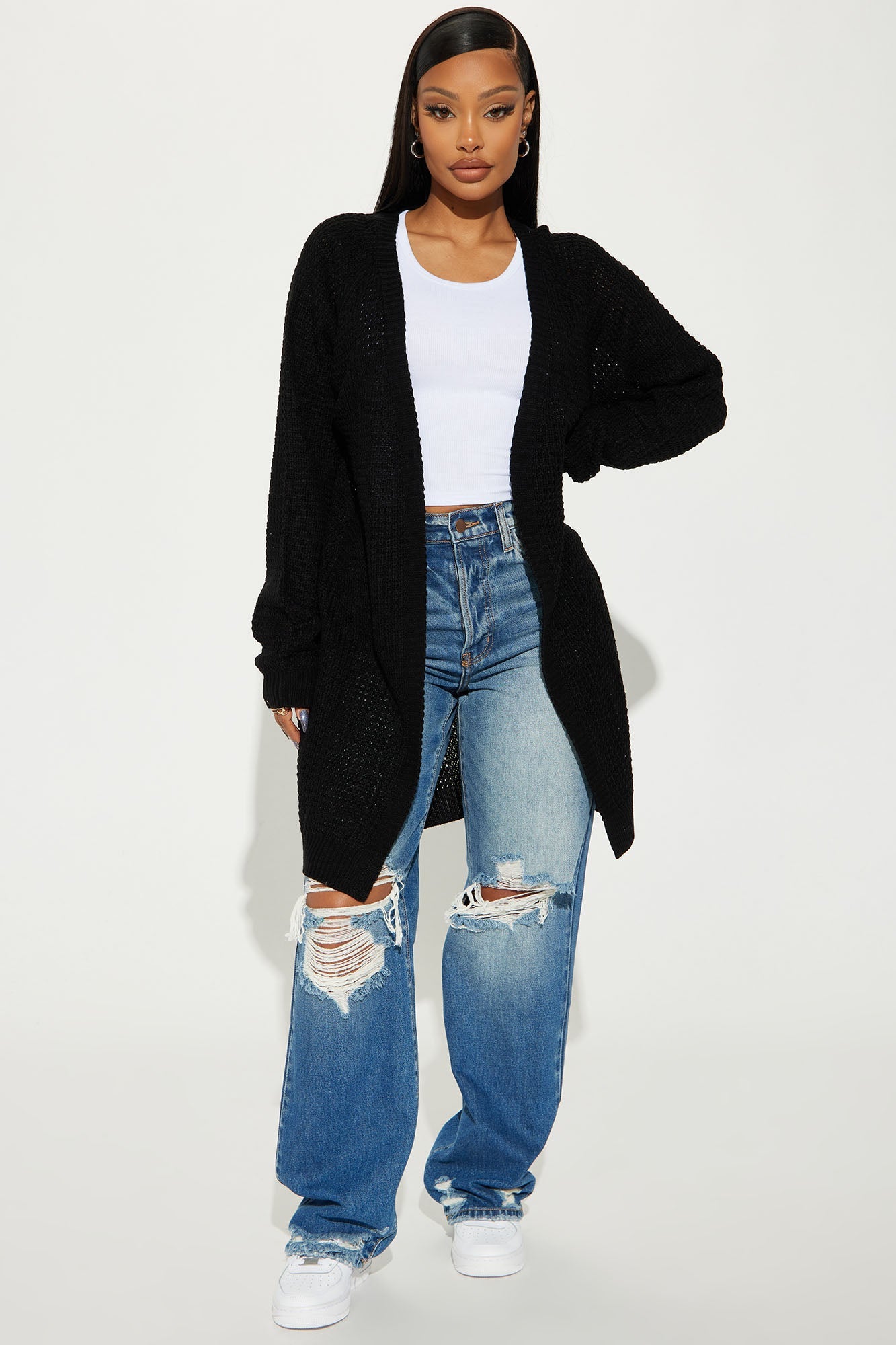 Stayin' Close By Cardigan - Black.