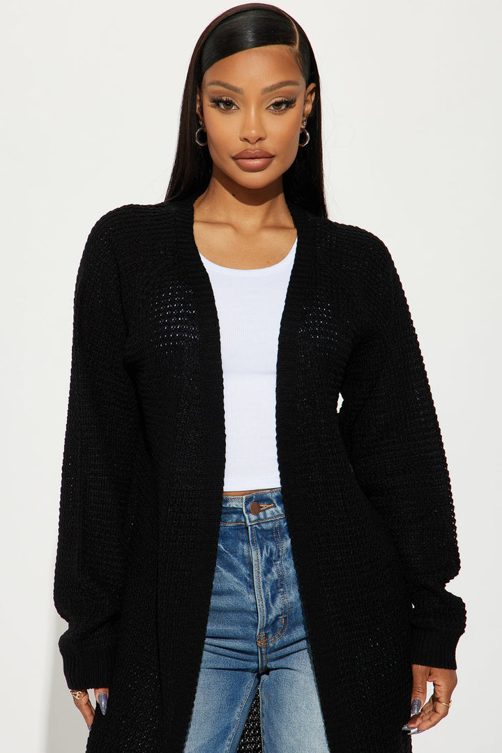 Stayin' Close By Cardigan - Black.