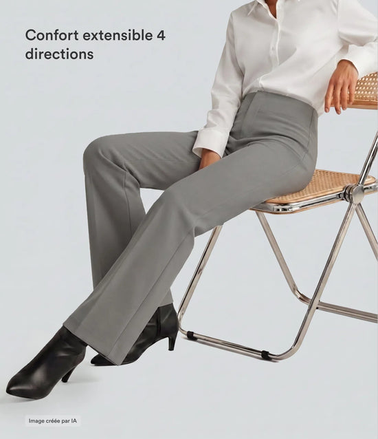 High-waisted, slightly flared tailored pants with back pockets™