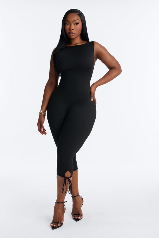 Pilates Body Capri Jumpsuit - Black.