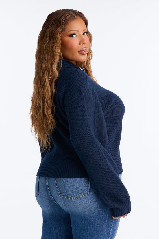 Tell Me About It Sweater - Navy.