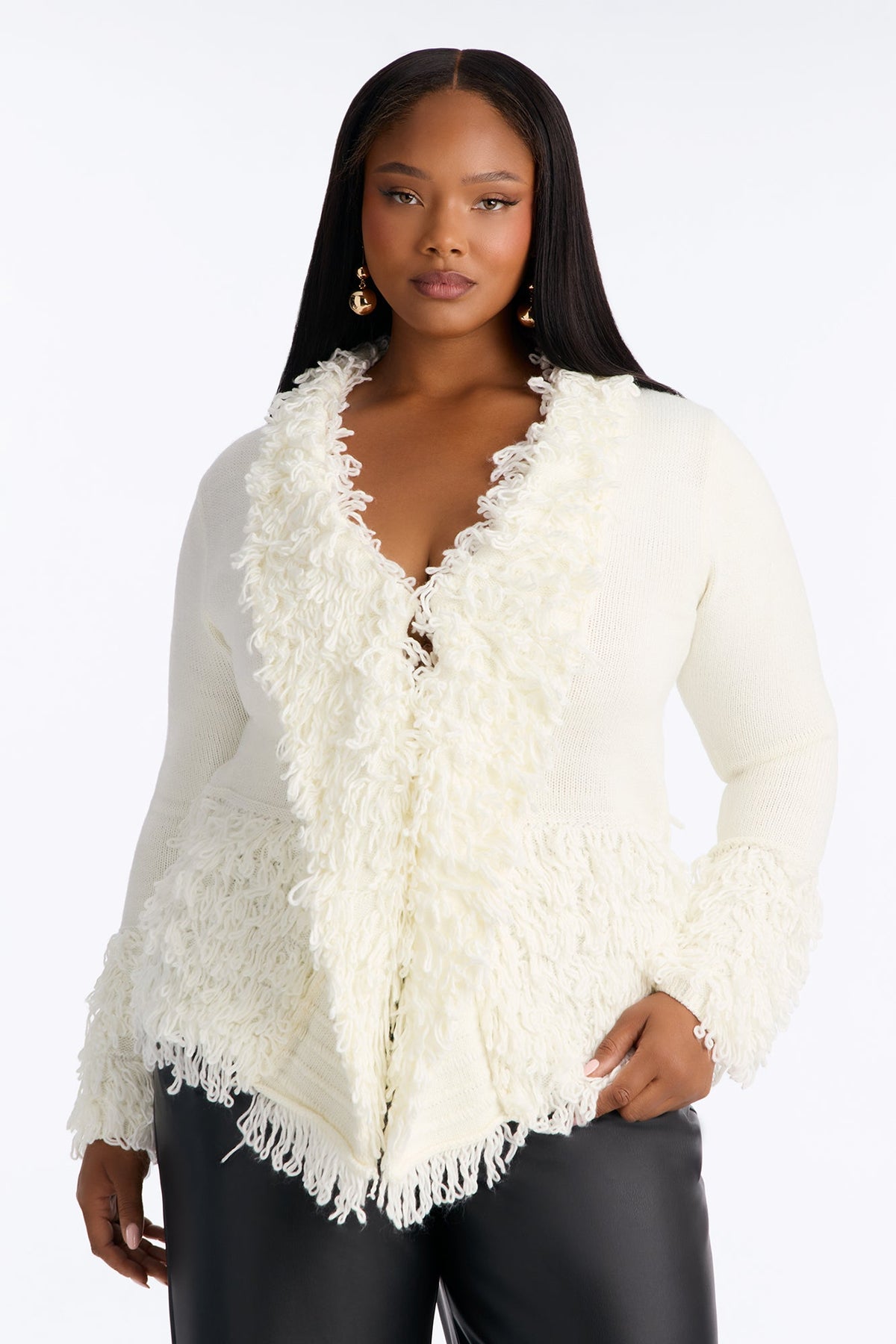 Not Today Fringe Cardigan - Ivory.