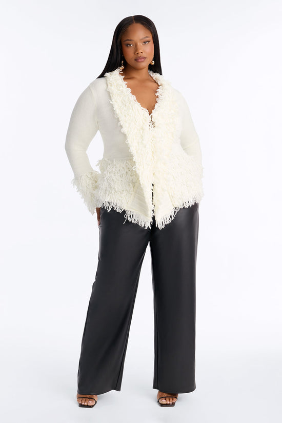 Not Today Fringe Cardigan - Ivory.