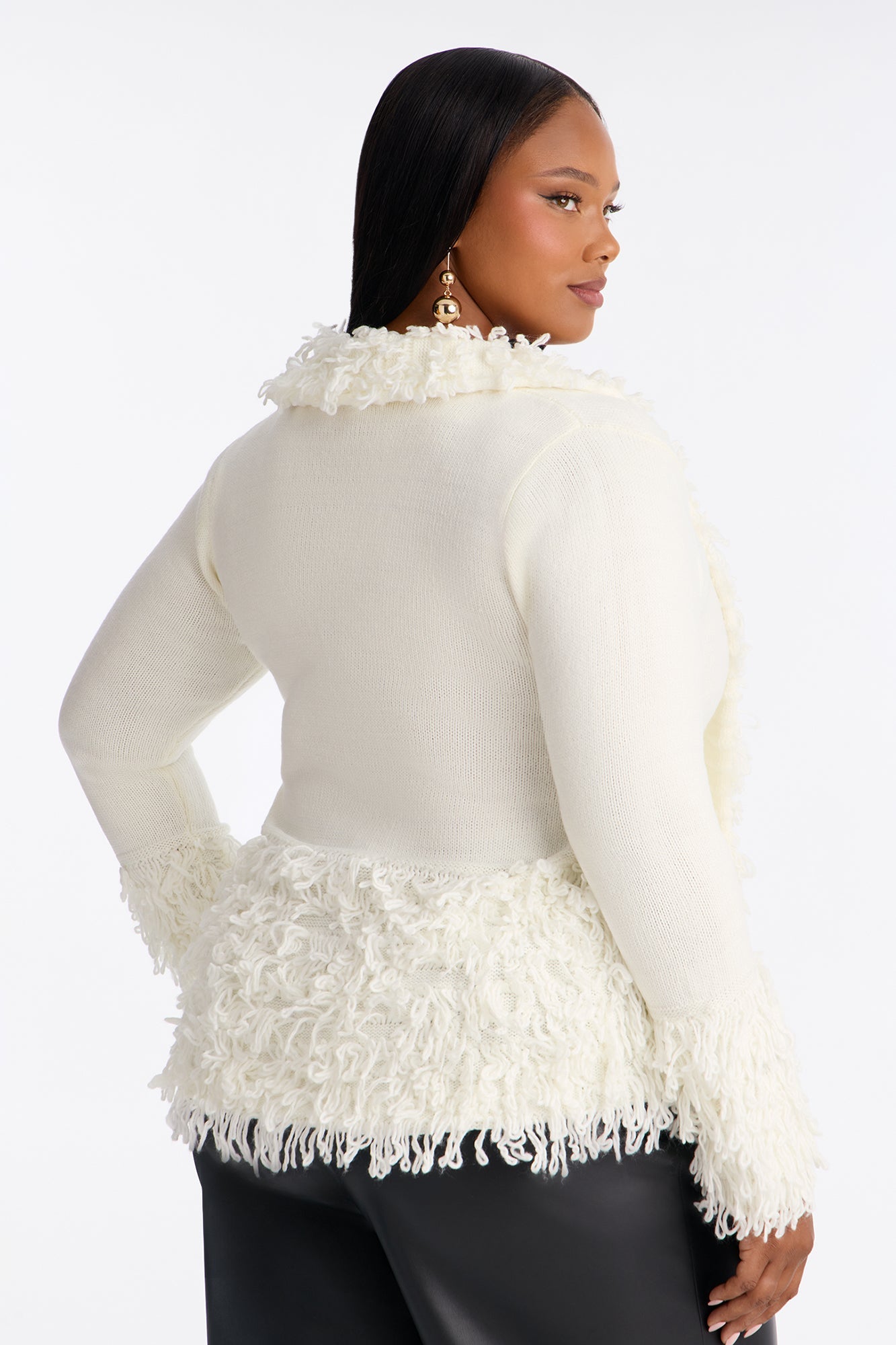 Not Today Fringe Cardigan - Ivory.