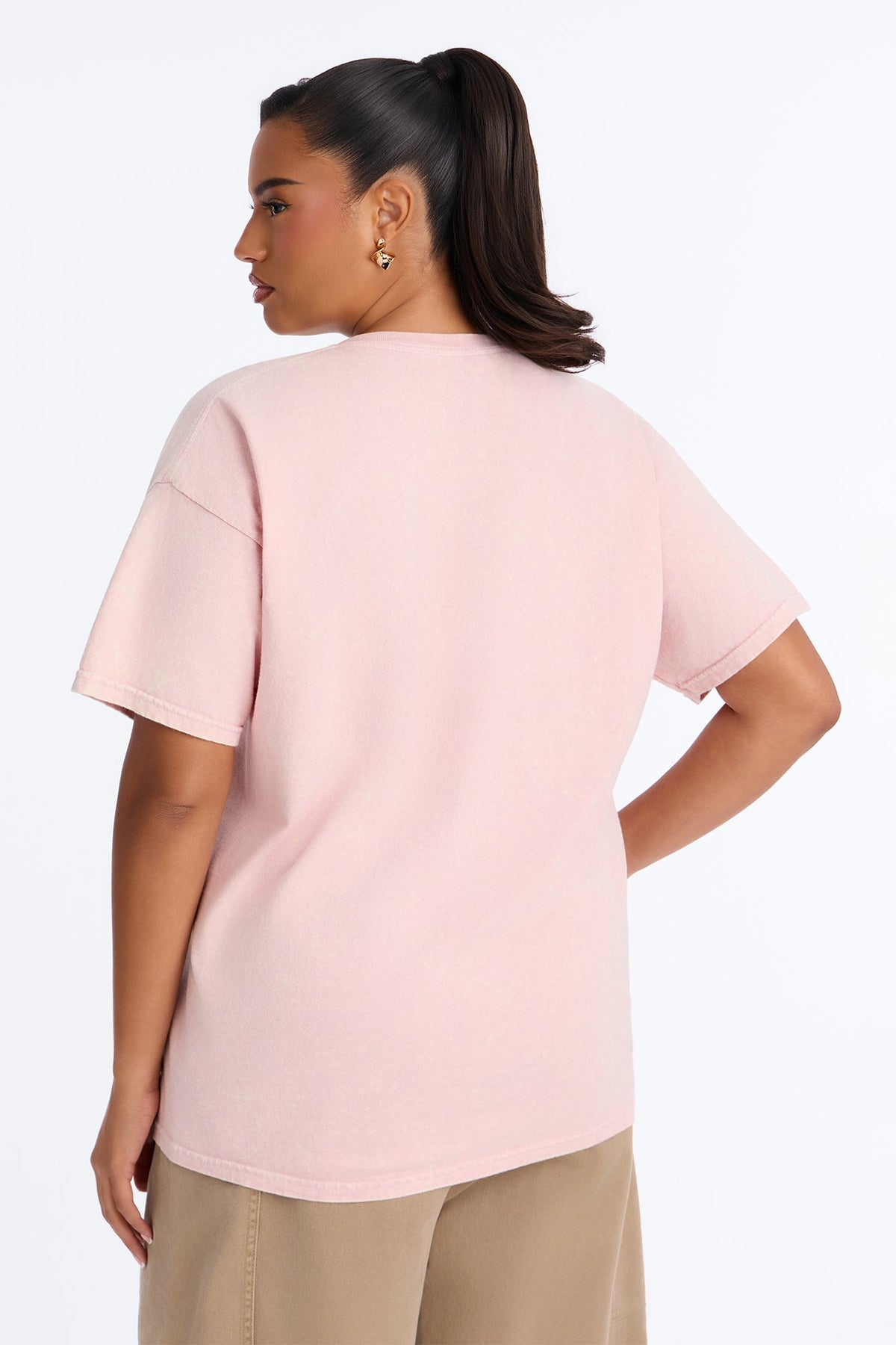 Faith In My Grillz Washed Tee - Pink.