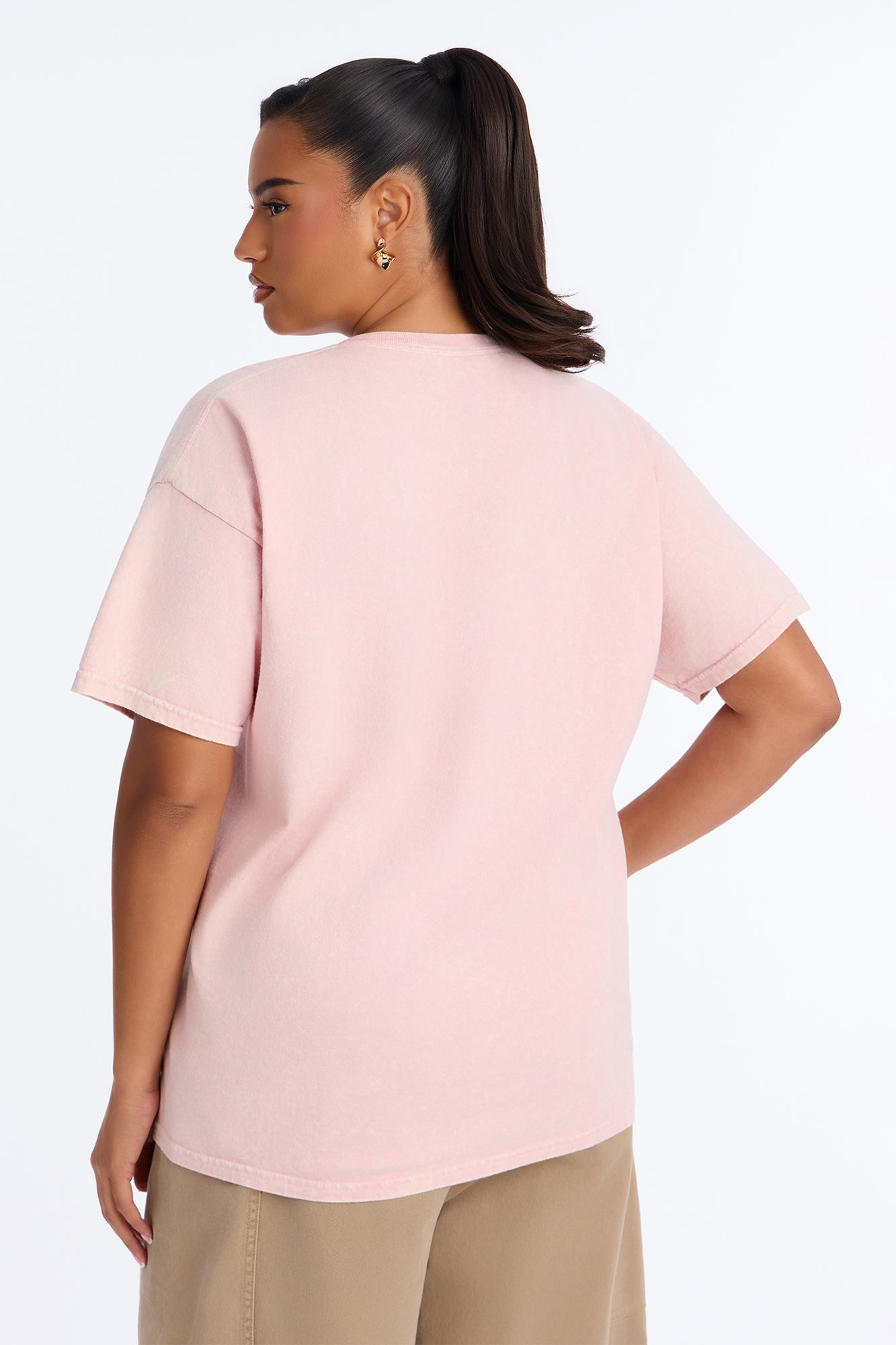 Faith In My Grillz Washed Tee - Pink.