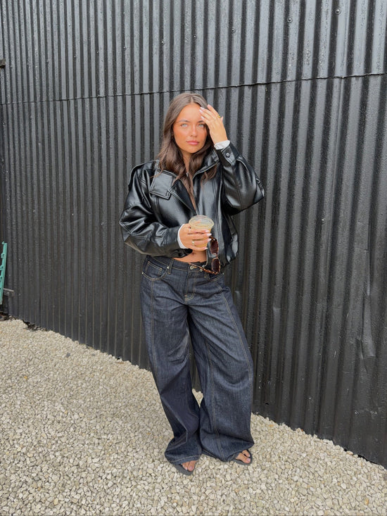 Estrid Baggy Jeans Dark Blue