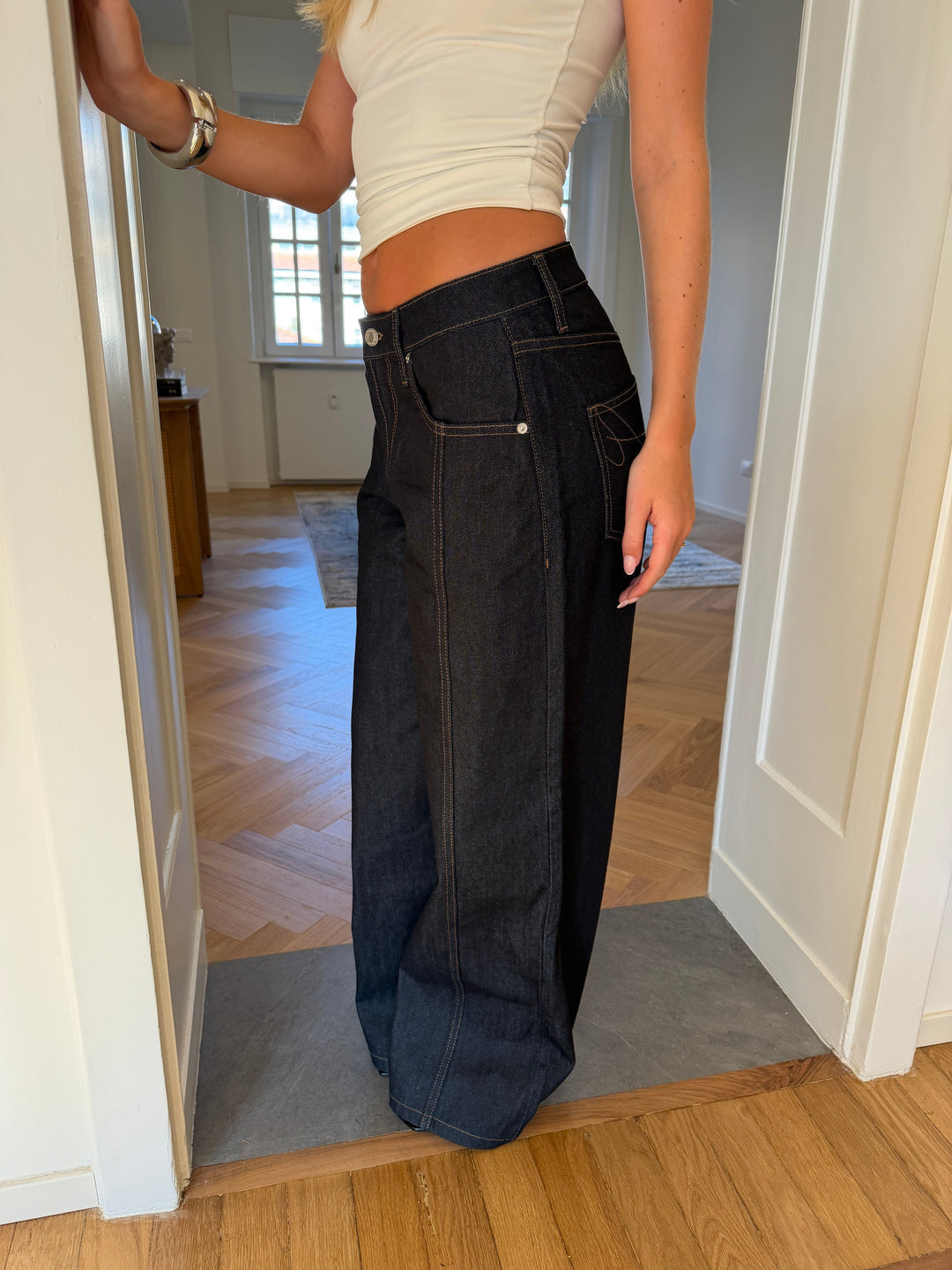 Estrid Baggy Jeans Dark Blue