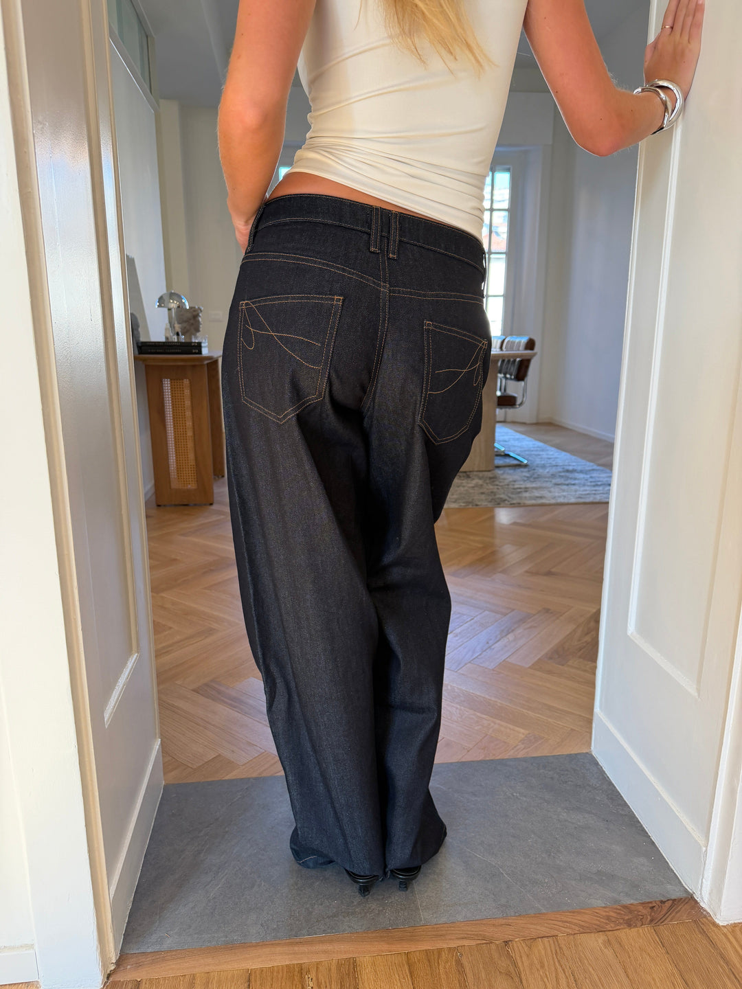 Estrid Baggy Jeans Dark Blue