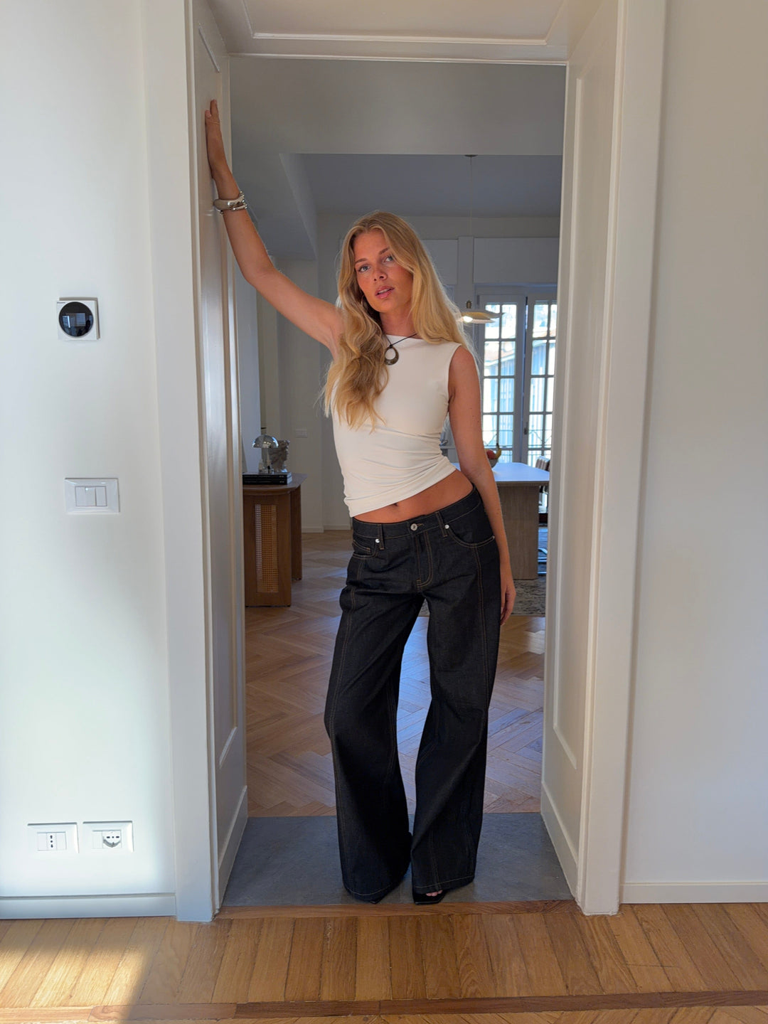 Estrid Baggy Jeans Dark Blue