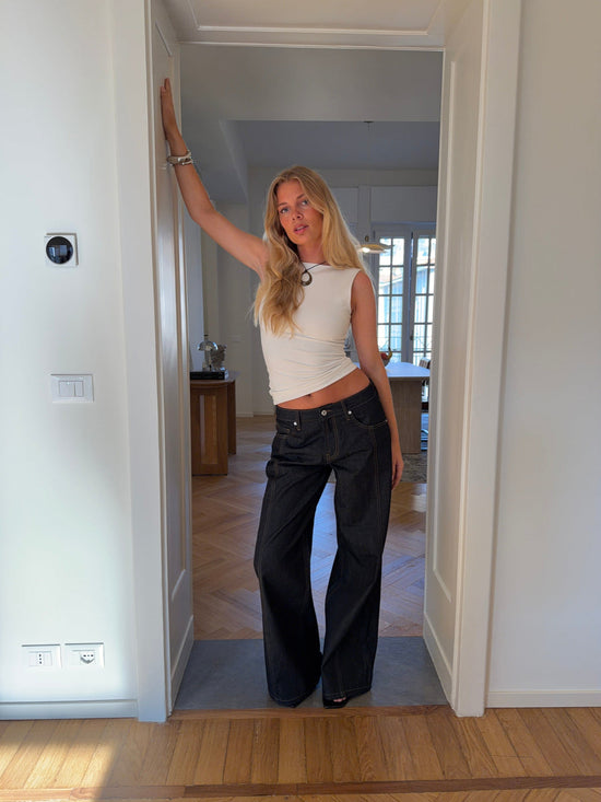 Estrid Baggy Jeans Dark Blue