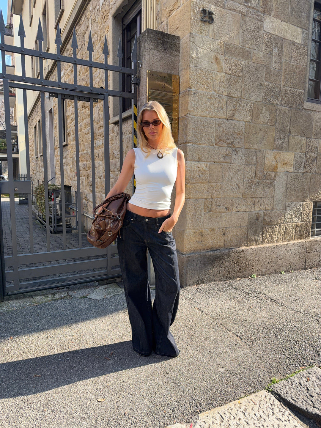 Estrid Baggy Jeans Dark Blue