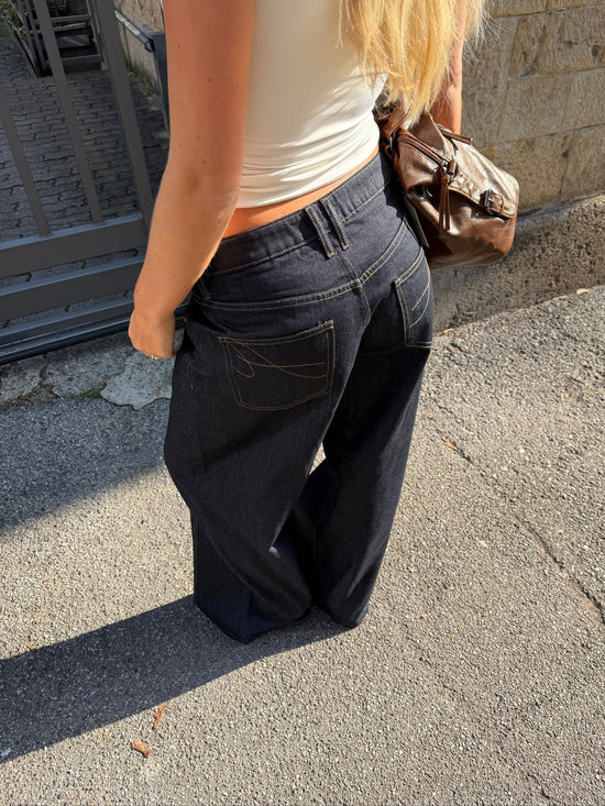 Estrid Baggy Jeans Dark Blue