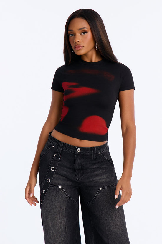 Blindfolded Trust Portrait Tee - Black.