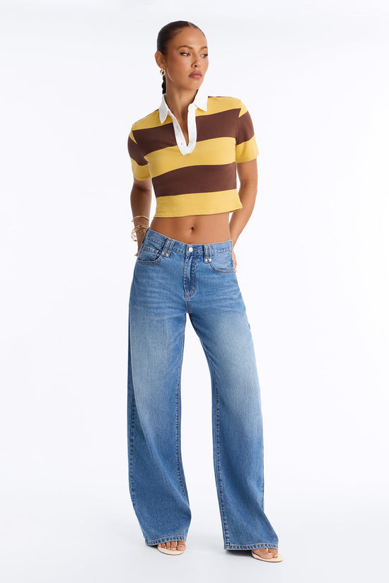 Sporty Era Polo Shirt - Mustard/combo.