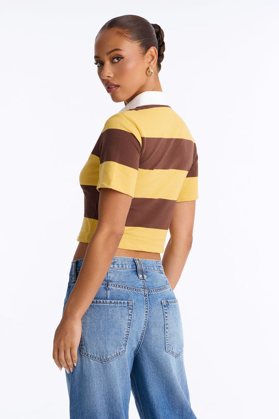 Sporty Era Polo Shirt - Mustard/combo.