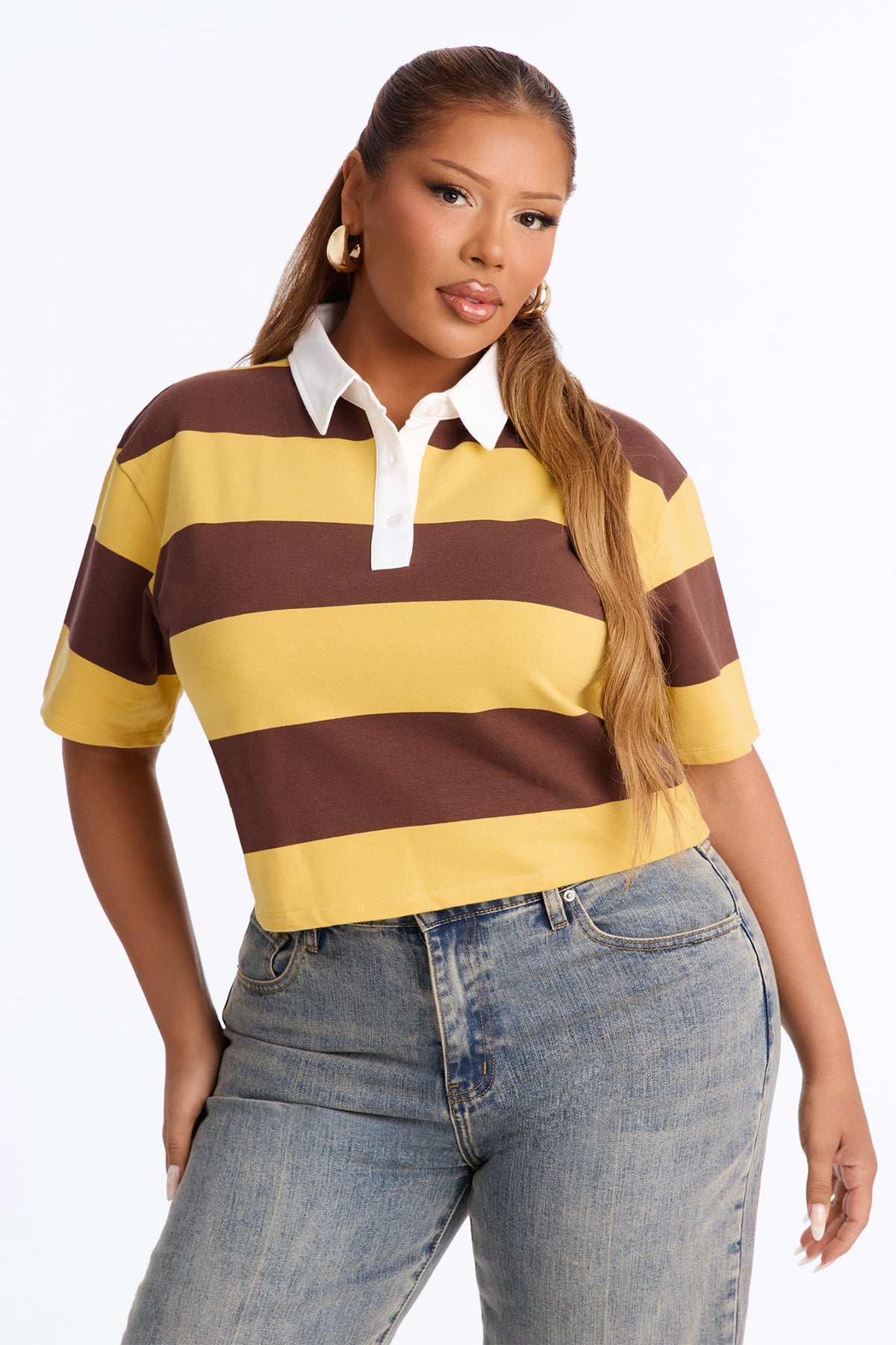 Sporty Era Polo Shirt - Mustard/combo.