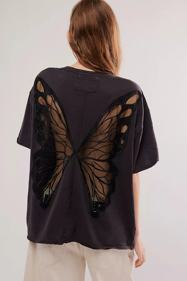 Schmetterlings-Rücken-T-Shirt